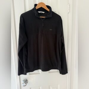 RAINS black half-zip fleece pullover in size M